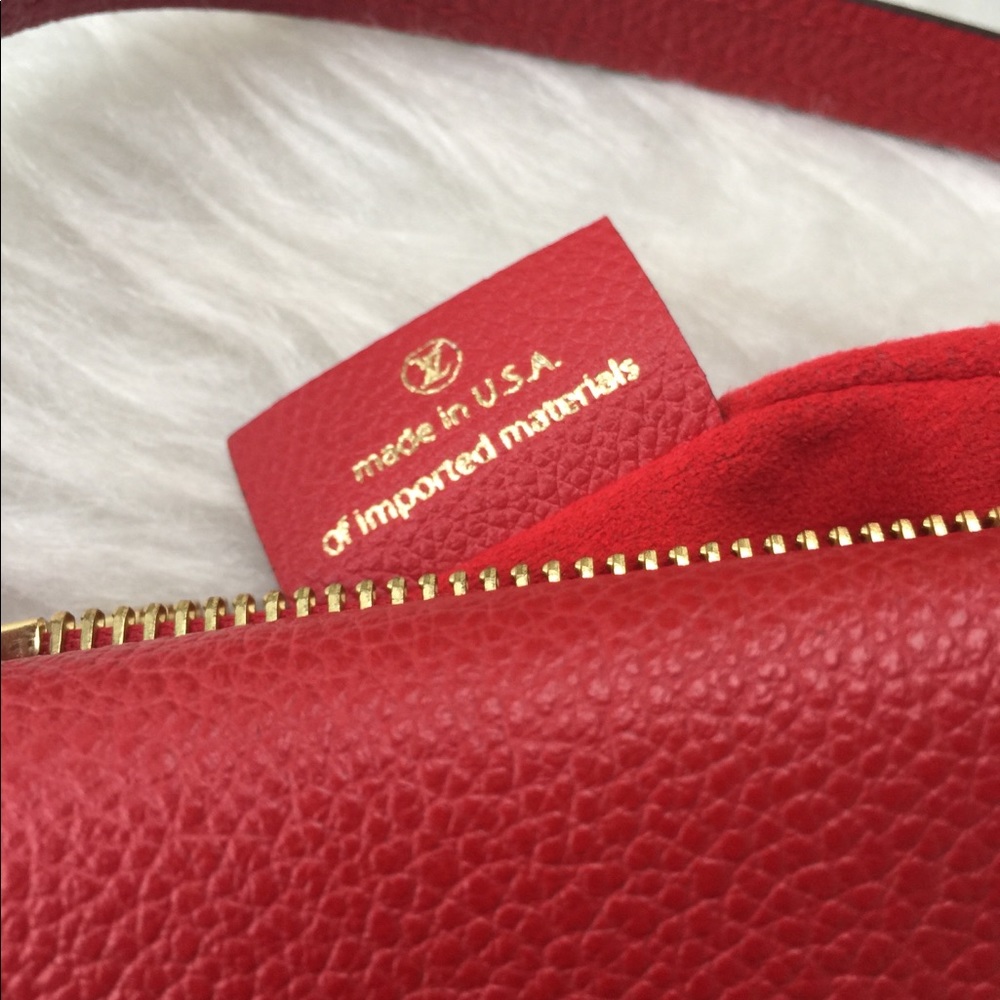 Auth LOUIS VUITTON TWICE Monogram Empreinte Cerise - Picture 7 of 8